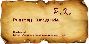 Pusztay Kunigunda névjegykártya